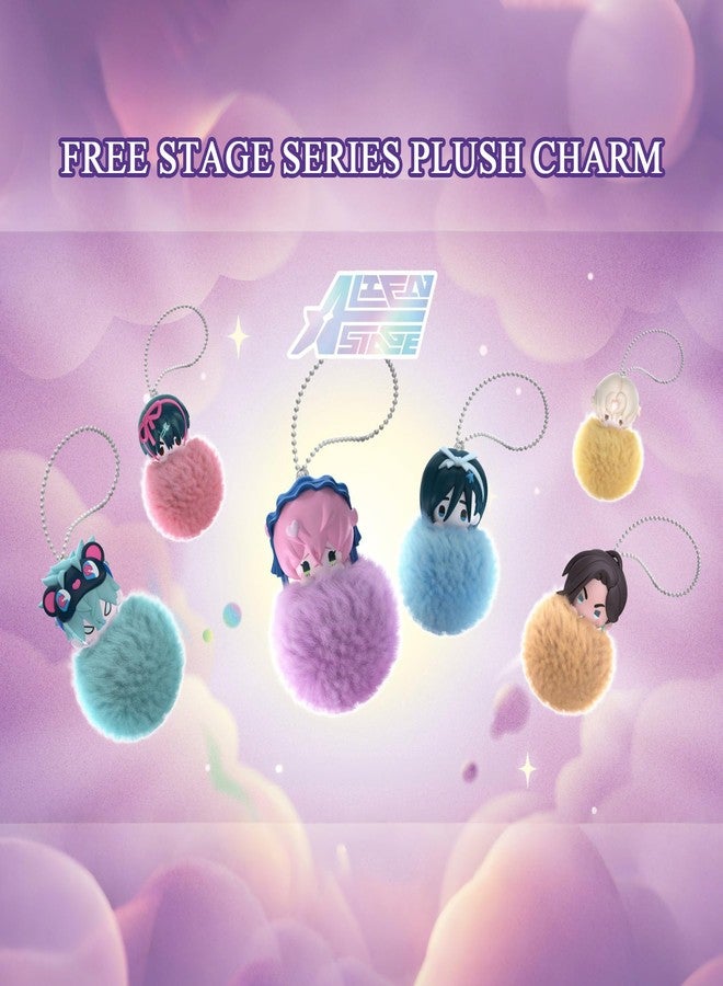 YJacuing Alien Stage Free Stage Series Blind Box Pom Pom Keychain, Anime ALNST Mystery Plush Fluffy Bag Charm (Single Box, Contains One Random Character) - Image 2